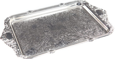 

Queen Anne Silver Plated Tray - MOD0423 (Silver, Pack of 1) Tray