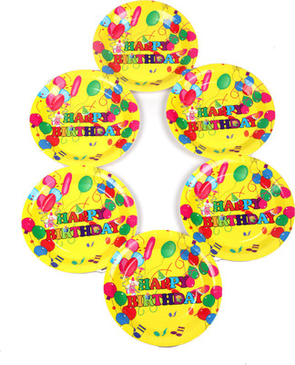 

Funcart Colorful Balloons Theme 9 Plate(Pack of 6)