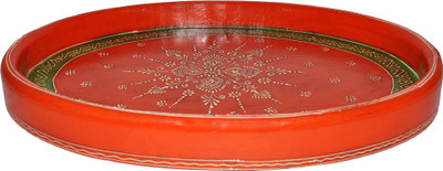 

Lal Haveli Meenakari Design Hand-painted Decorative Serving Plate Tray