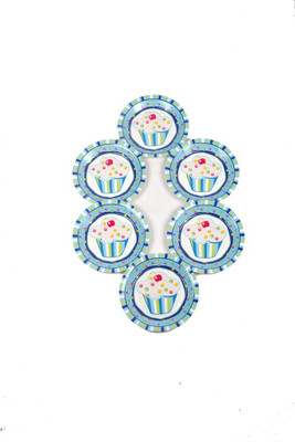 

Funcart Sweet Treat Cupcake Blue Plate Set(6 Units)