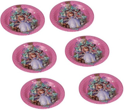 FUNCART Sofia The Princess Party Plate 9 Inches Tray(Pack of 6)