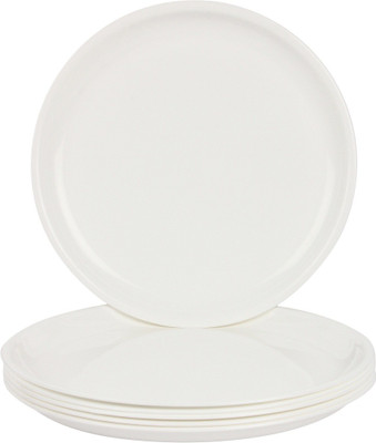 

Day 2 Day Forever White Microwave Safe Dinner Plates Set Pack of 6 (27x27x2 cm) Plate Set(6 Units)