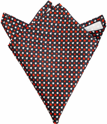 

Blacksmithh Graphic Print Satin Pocket Square, Black;white