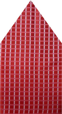 

Navaksha Geometric Print Microfibre Pocket Square, Red