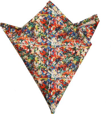 

Blacksmithh Artist Printed Design Geometric Print Satin Pocket Square, Multicolor