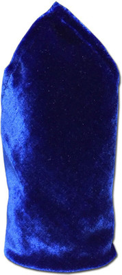 

Vibhavari Solid Velvet Pocket Square, Royal blue