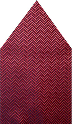 

Navaksha Geometric Print Microfibre Pocket Square, Maroon