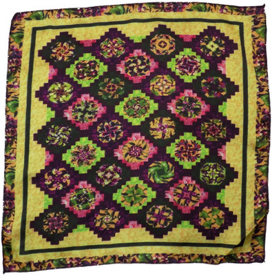

Forty Hands Printed Polyester Pocket Square, Yellow