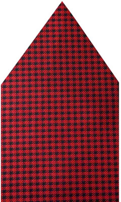 

Navaksha Geometric Print Microfibre Pocket Square, Maroon
