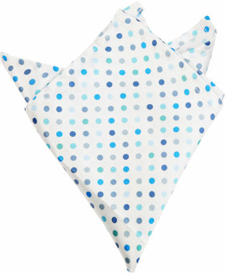

Blacksmithh Polka Print Satin Pocket Square, Blue;white