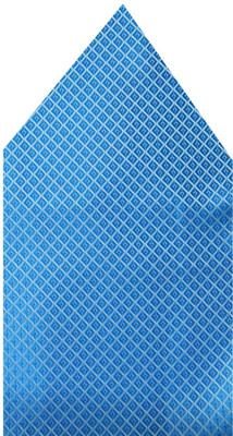 

Navaksha Geometric Print Microfibre Pocket Square, Blue