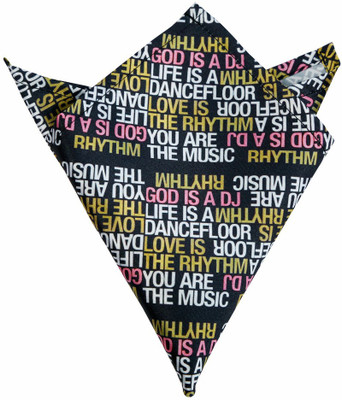 Blacksmithh God Is A Dj Printed Design Graphic Print Satin Blend Pocket Square Blacksmithh God Is A Dj Printed Design Graphic Print Satin Blend Pocket Square