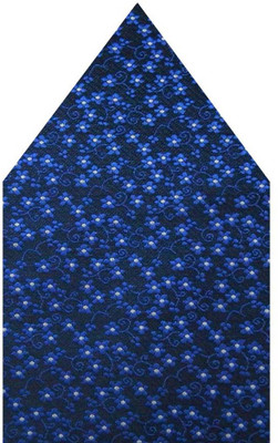 

Navaksha Floral Print Microfibre Pocket Square, Blue