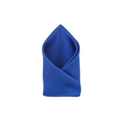 

His Honour Self Design Cotton Pocket Square, Blue