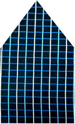 

Navaksha Geometric Print Microfibre Pocket Square, Blue