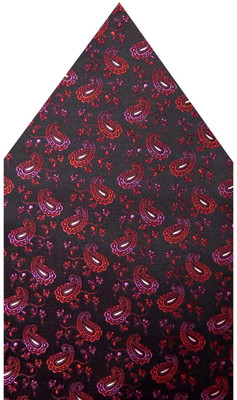 

Navaksha Floral Print Microfibre Pocket Square, Black