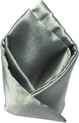 

Vibhavari Solid Microfibre Pocket Square, Silver