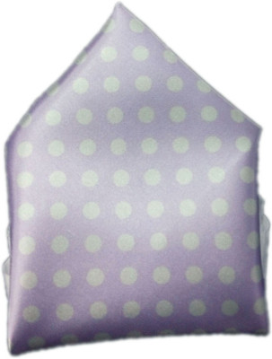 

Blacksmithh Polka Print Satin Pocket Square, Grey;lavender