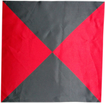 

Blacksmithh Checkered Satin Pocket Square, Black;red