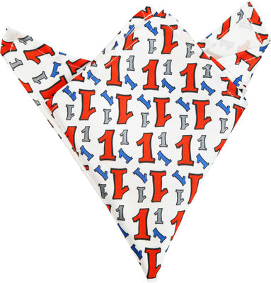 

Blacksmithh Graphic Print Satin Pocket Square, Red;white