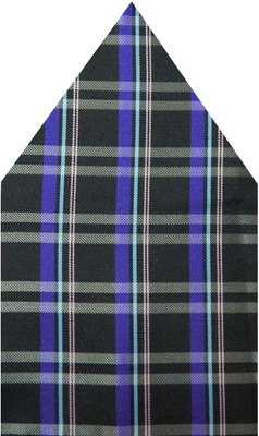 

Navaksha Checkered Microfibre Pocket Square, Black