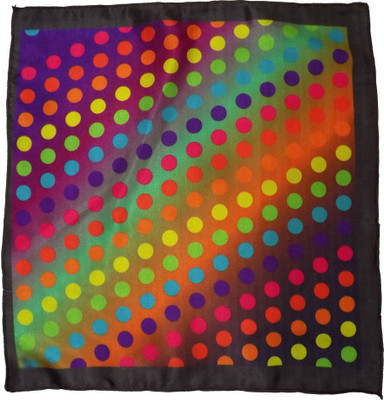 Forty Hands Printed Polyester Pocket Square, Black