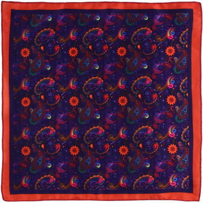 

Eccellente Graphic Print Satin Pocket Square, Multicolor