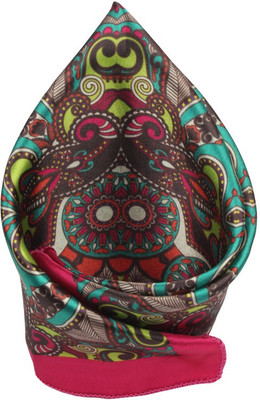 

His Honour Printed Micro Polyester Pocket Square, Multicolor