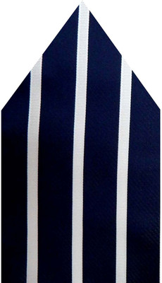 

Navaksha Striped Microfibre Pocket Square, Blue