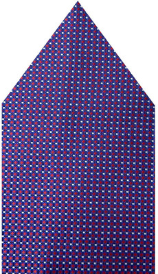 Navaksha Graphic Print Microfibre Pocket Square, Blue