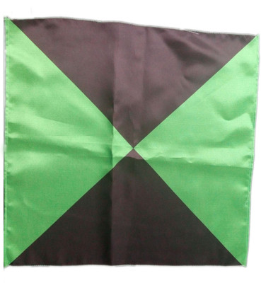 

Blacksmithh Checkered Satin Pocket Square, Black;green