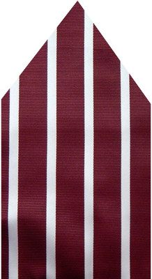 

Navaksha Striped Microfibre Pocket Square, Maroon