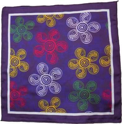 

Forty Hands Printed Polyester Pocket Square, Blue