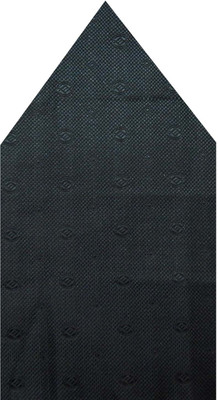 

Navaksha Self Design Microfibre Pocket Square, Black
