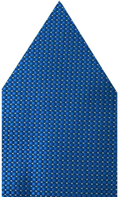 

Navaksha Geometric Print Microfibre Pocket Square, Blue