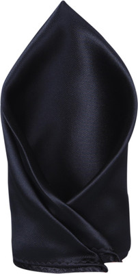 Clareo Solid Microfibre Pocket Square, Black