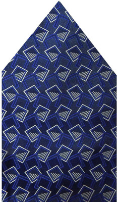 

Navaksha Graphic Print Microfibre Pocket Square, Blue