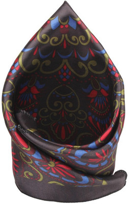 

His Honour Printed Micro Polyester Pocket Square, Black