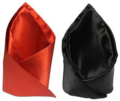 

Bsquare Solid Microfibre Pocket Square, Deep red and black