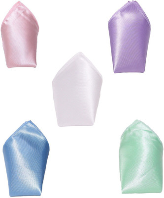 

Air Fashion Solid Silk Pocket Square, Multicolor