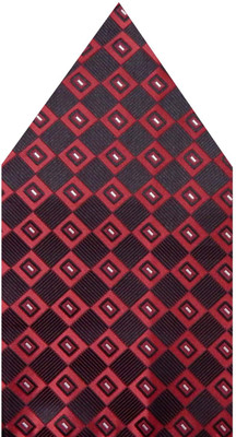 

Navaksha Graphic Print Microfibre Pocket Square, Maroon