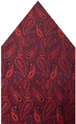 

Navaksha Floral Print Microfibre Pocket Square, Maroon