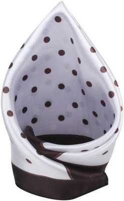

His Honour Polka Print Micro Polyester Pocket Square, White