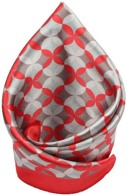 

His Honour Printed Micro Polyester Pocket Square, Red