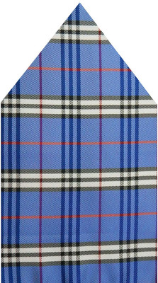 

Navaksha Checkered Microfibre Pocket Square, Blue
