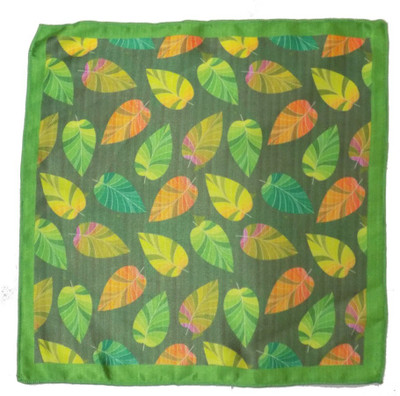 

Forty Hands Printed Polyester Pocket Square, Green