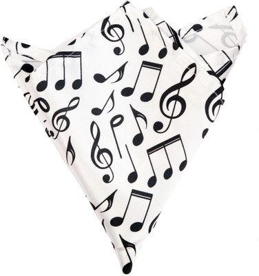 

Blacksmithh Graphic Print Satin Pocket Square, Black;white