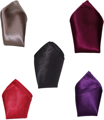 

Air Fashion Solid Silk Pocket Square, Multicolor