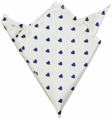 

Blacksmithh Graphic Print Satin Pocket Square, White