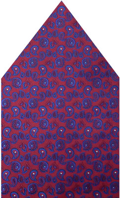 

Navaksha Floral Print Microfibre Pocket Square, Maroon